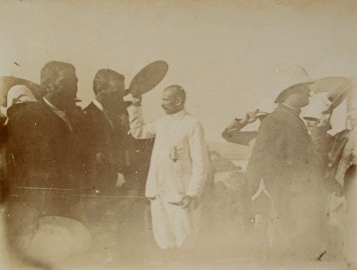 Rainandriamampandry is led to the place of execution, Antsahamanitra, Antanananrivo, Madagascar, 1896