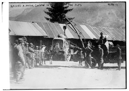 Raising a motor cannon in the Alps LCCN2014704469
