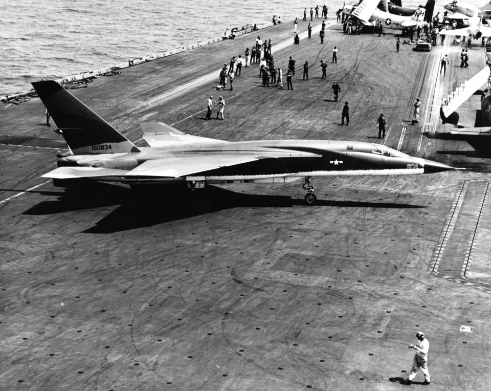 RA-5C of RVAH-13 on USS Kitty Hawk (CVA-63) c1966