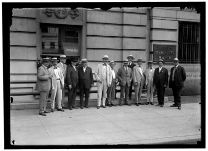 RAILWAY PRESIDENTS- T.M. SCHUMACHER, V.P., EL PASO & SOUTHWESTERN; J.H. YOUNG, PRES. NORFOLK SOUTHERN; G.W. STEVENS, PRES. C. & O.; DANIEL WILLARD, PRES. B. & O.; J.H. CARROLL, GEN. ATTY., LCCN2016866636