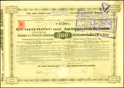 Raab-Oedenburg-Ebenfurther Eisenbahn 1876