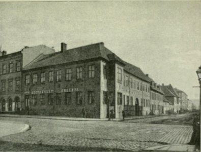 Raadhusgaden med Calmeyergaarden. - Gamle Christiania-Billeder (1893) - 0103.1 (cropped) photo
