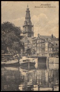 Raamgracht gezien vanaf de Zwanenburgwal met zicht op Zuiderkerkstoren. Uitgave Dr. Trenkler Co. Leipzig, Afb PBKD00232000001 photo