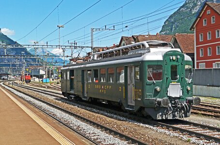 Railway station gotthard line switzerland