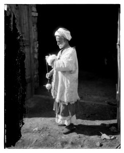 Ramallah peasant spinning wool LOC matpc.06864