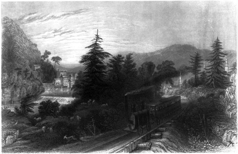 Railroad Scene, Little Falls (Valley of the Mohawk) LCCN2006683599