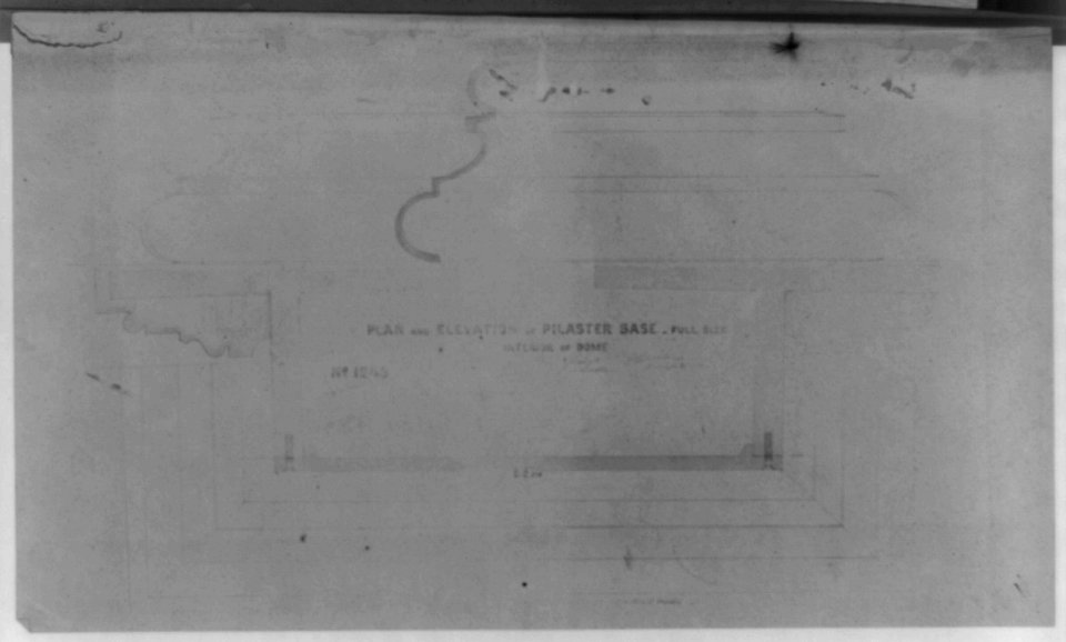 Plan and elevation of pilaster base, interior of dome LCCN2002718041