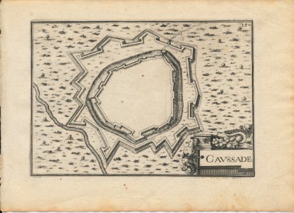 Plan de Caussade, gravure par Tassin, 1634