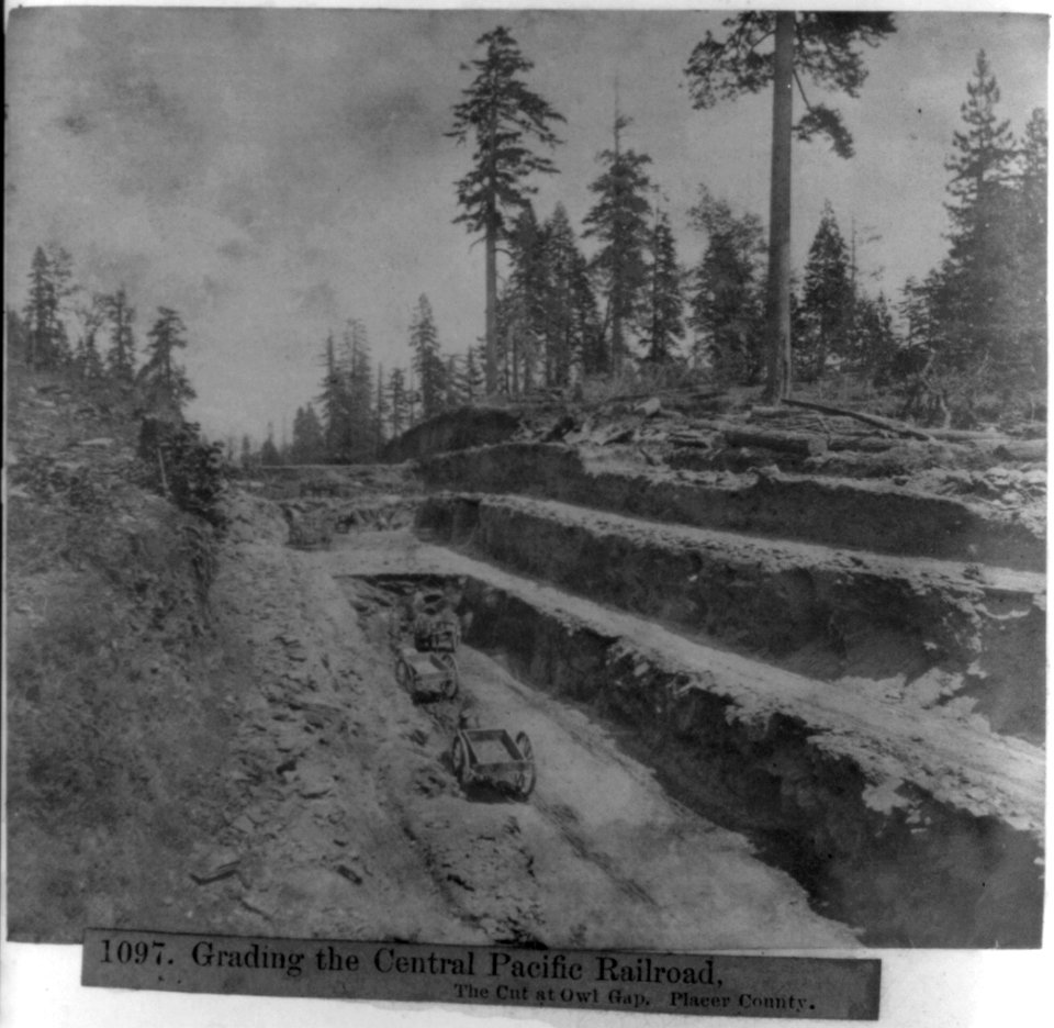 Placer County Calif. - the cut at Owl Gap - grading the Central Pacific Railroad LCCN2002719267
