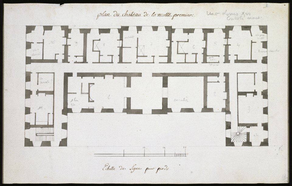 Plan du château de La Motte. Premier (phbd05 0144)