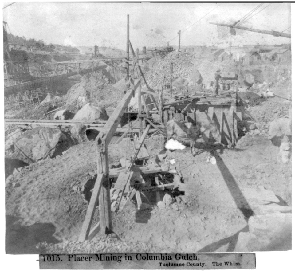 Placer mining in Columbia Gulch, Tuolumne County LCCN2002723013