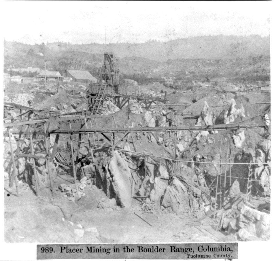 Placer Mining in the Boulder range, Columbia, Tuolumne County LCCN2002723015