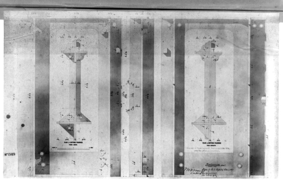 Plan of bottom flanges from above and beneath LCCN2002717961