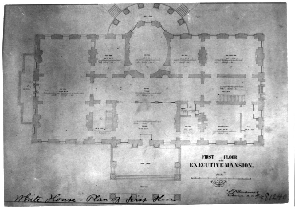 Plan of first floor of the Executive Mansion LCCN96515459
