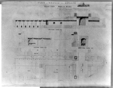 Plan of vaults for boilers, west end, north wing LCCN2002718494
