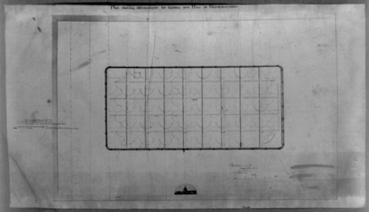 Plan showing arrangement for lighting new Hall of Representatives LCCN2002718516