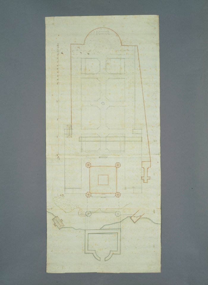 Plan över slottet och parken på Skokloster - Skoklosters slott - 48012
