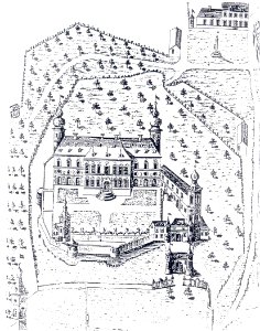 Plan ancien du chateau de Trazegnies
