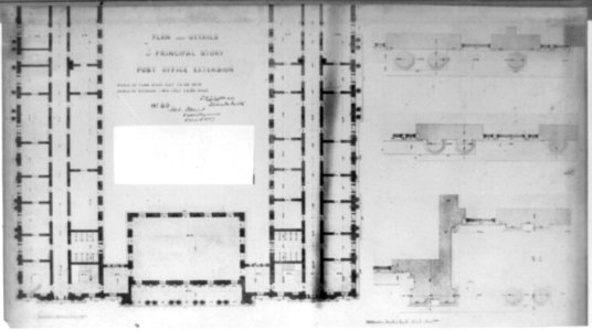 Plan and details of principal story of Post Office extension LCCN2002718277