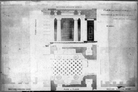 Plan and sections of vestibule on Seventh Street LCCN2002718059