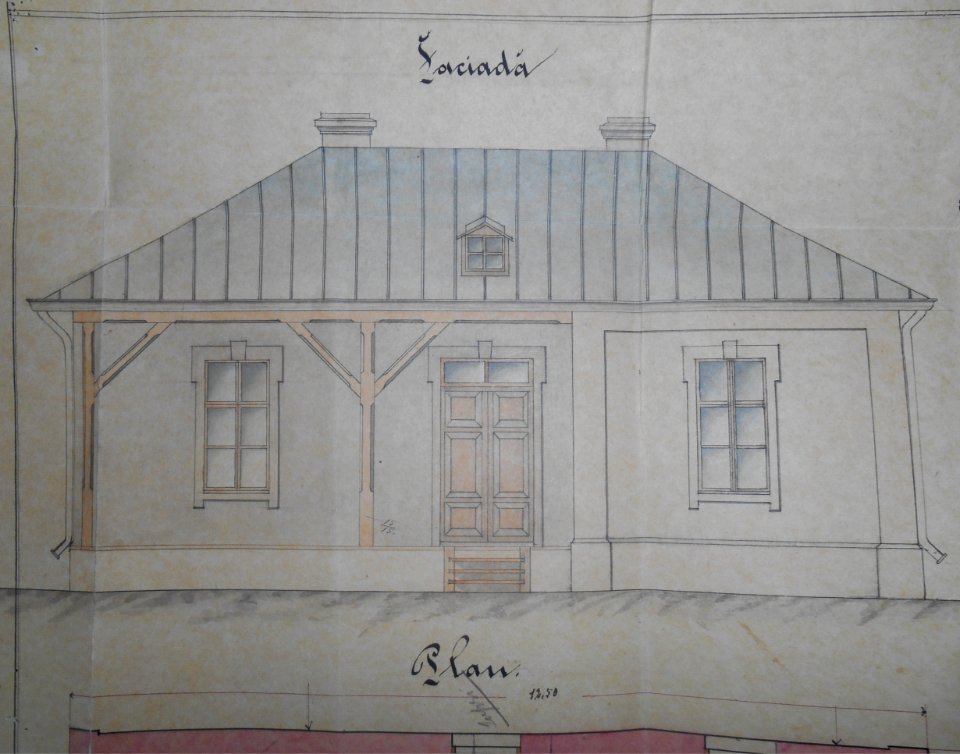 Planul primariei realizate in anul 1888 la Poenari