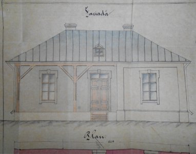 Planul primariei realizate in anul 1888 la Poenari