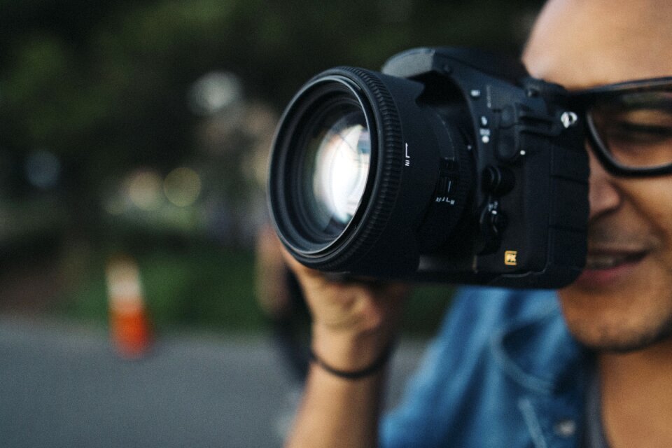 Photographer lens shutter