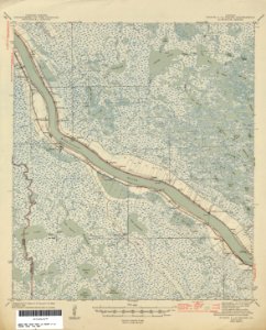 Plaquemines Parish Pointe à la Hache Map 1939 photo