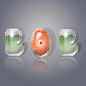 Food glass letters illustrator