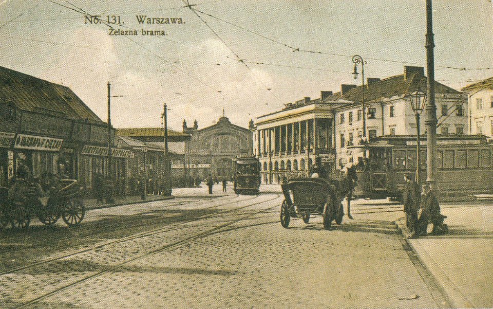 Plac Żelaznej Bramy w Warszawie 1908