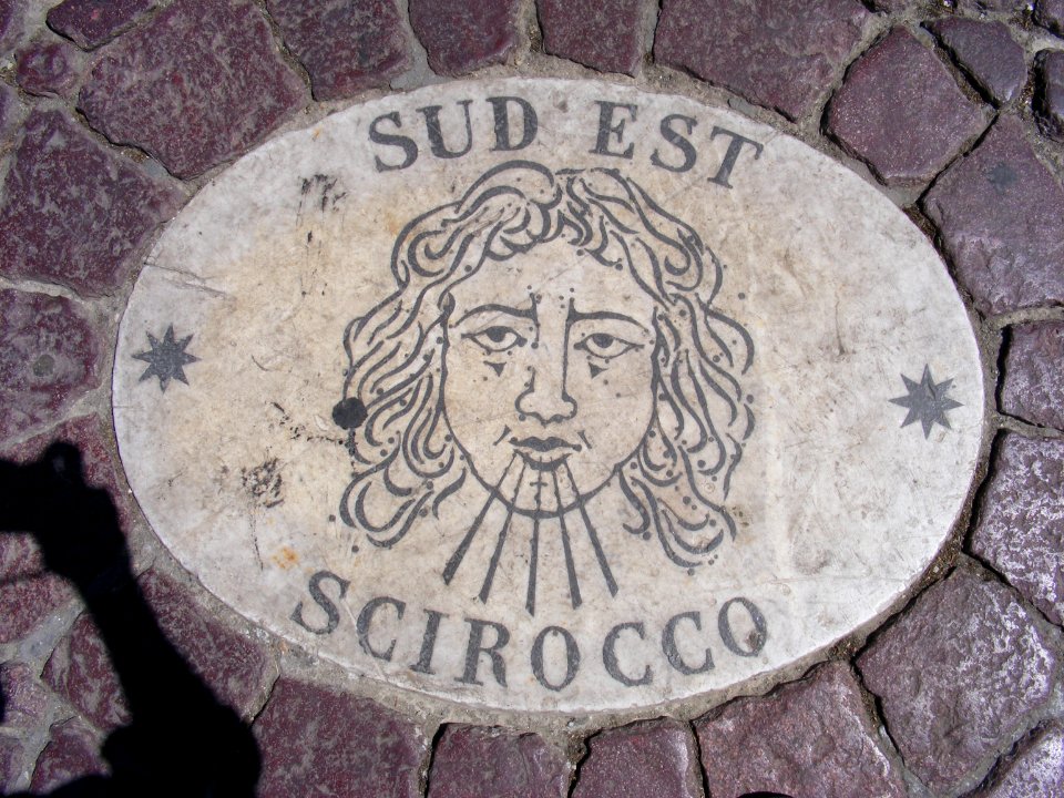 Plaque on Saint Peter's Square- Sud Est - Scirocco