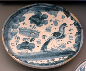 Plate with bird, Teruel, Spain, 18th century AD, ceramic - Museo Nacional de Artes Decorativas - Madrid, Spain - DSC08213 photo