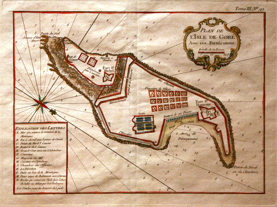 Plan de l'Ile de Gorée avec ses fortifications mg 8501