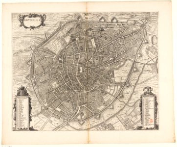 Plattegrond van Brussel Bruxella (titel op object), RP-P-AO-17-68-1