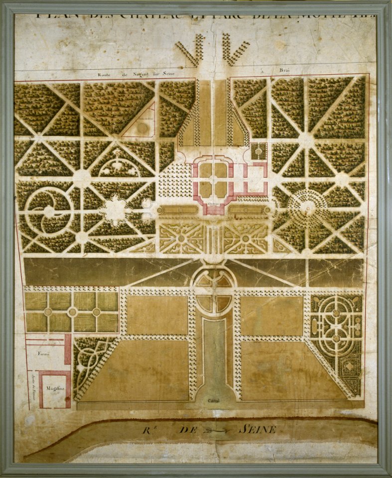 Plan des château et parc de La Motte Tilly (pcc86 0003)