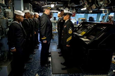 Ramage CS Dress Blue Inspection 131114-N-VC236-001