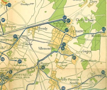 Plan STCRP banlieue 1925 Le Raincy