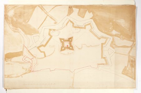Plan över fästning - Skoklosters slott - 98084