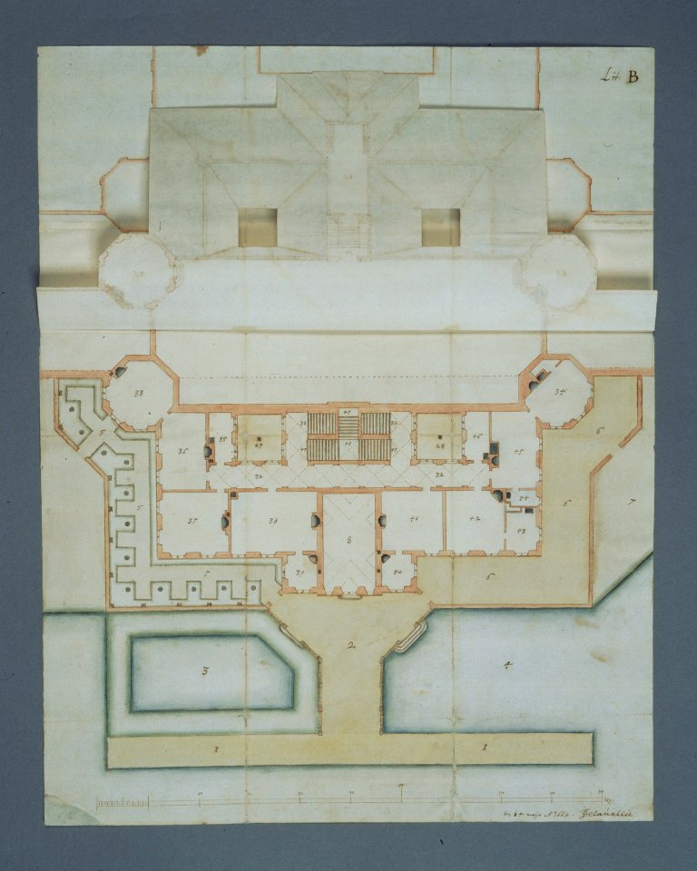 Plan över sjögården - Skoklosters slott - 73704