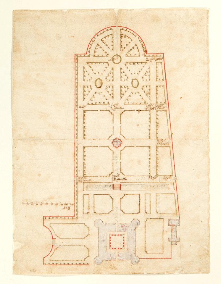 Plan över slottet, stenhuset och parken, Skoklosters slott - Skoklosters slott - 98137
