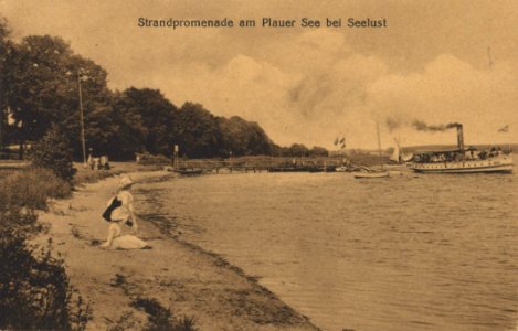 Plau am See, Mecklenburg-Vorpommern - Strandpromenade (Zeno Ansichtskarten)