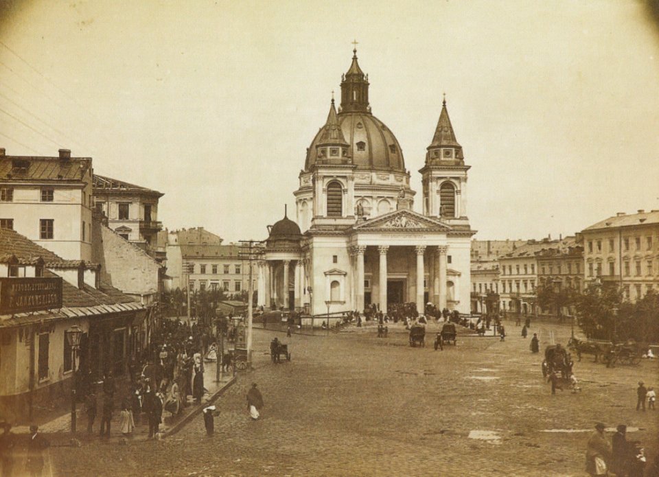 Plac Trzech Krzyży w Warszawie ok. 1895