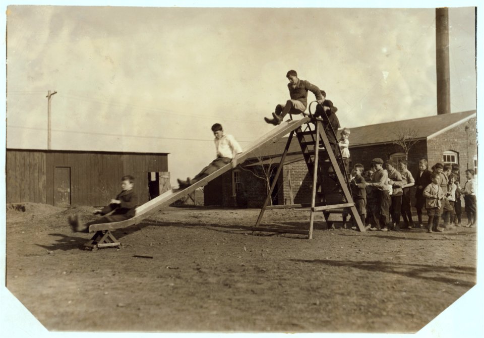Play-time at the Oklahoma School for the Blind. Children have a great deal of freedom (Ellis report). Photos were not posed. LOC nclc.05226