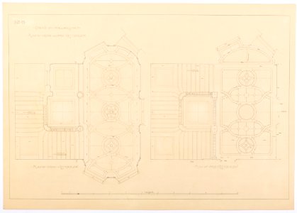 Planritning nedre och övre vestibulen, Hallwylska palatset - Hallwylska museet - 101120