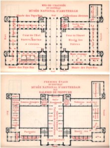 Plans du Nouveau Musée National d'Amsterdam — Plattegrond Rijksmuseum 1897