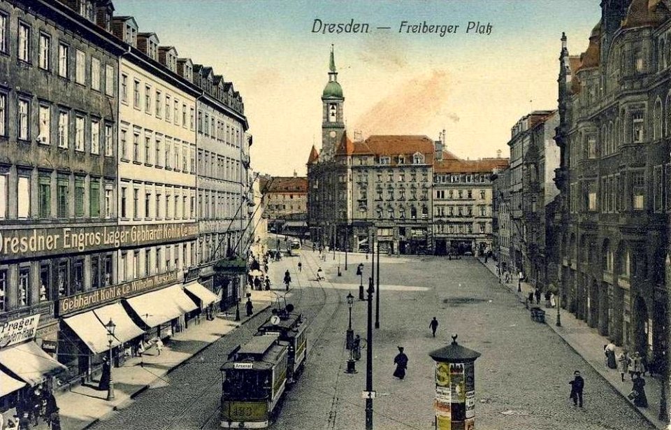 Plaza de freiberg iglesia bella época dresde