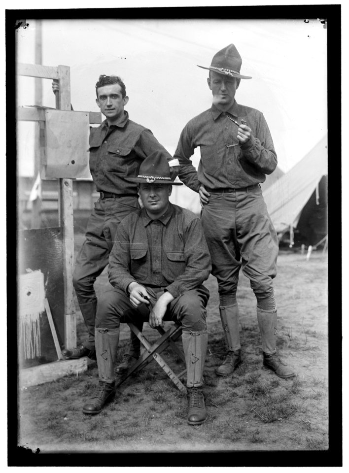 PLATTSBURG RESERVE OFFICERS TRAINING CAMP. LEFT, TOM SHIPP; CENTER, PHIL PATCHEN LCCN2016866667