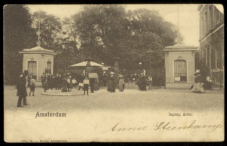 Plantage Kerklaan, ingang van Artis. Uitgave N.J. Boon, Afb ANWU01745000007