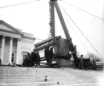 Placing marble block at the Tomb of the Unknown Soldier - Arlington National Cemetery - Arlington County VA USA - 1931