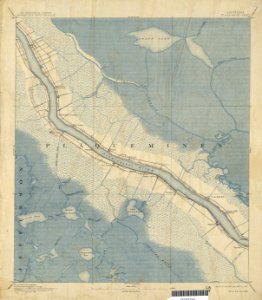 Plaquemines Parish Pointe à la Hache Map 1891 photo